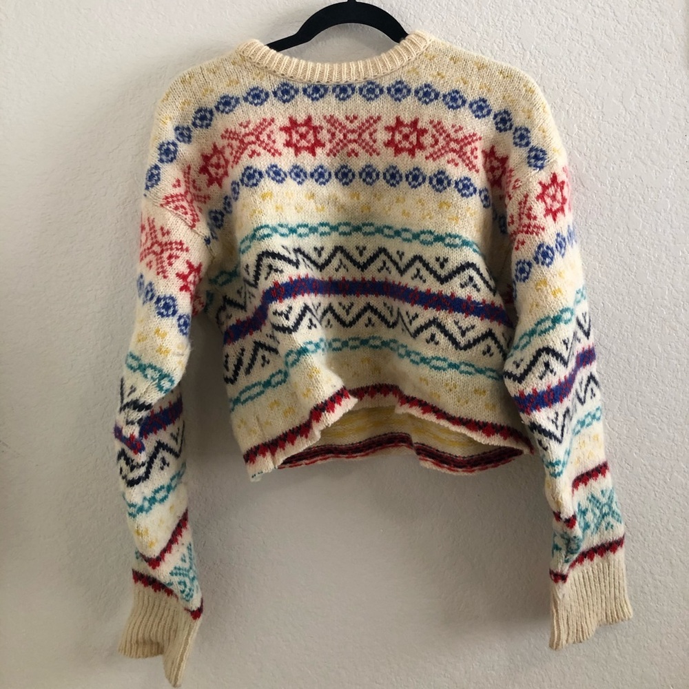 Cropped holiday sweater